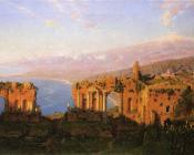 威廉 斯坦利 哈兹尔廷 : Ruins of the Roman Theatre at Taormina Sicily